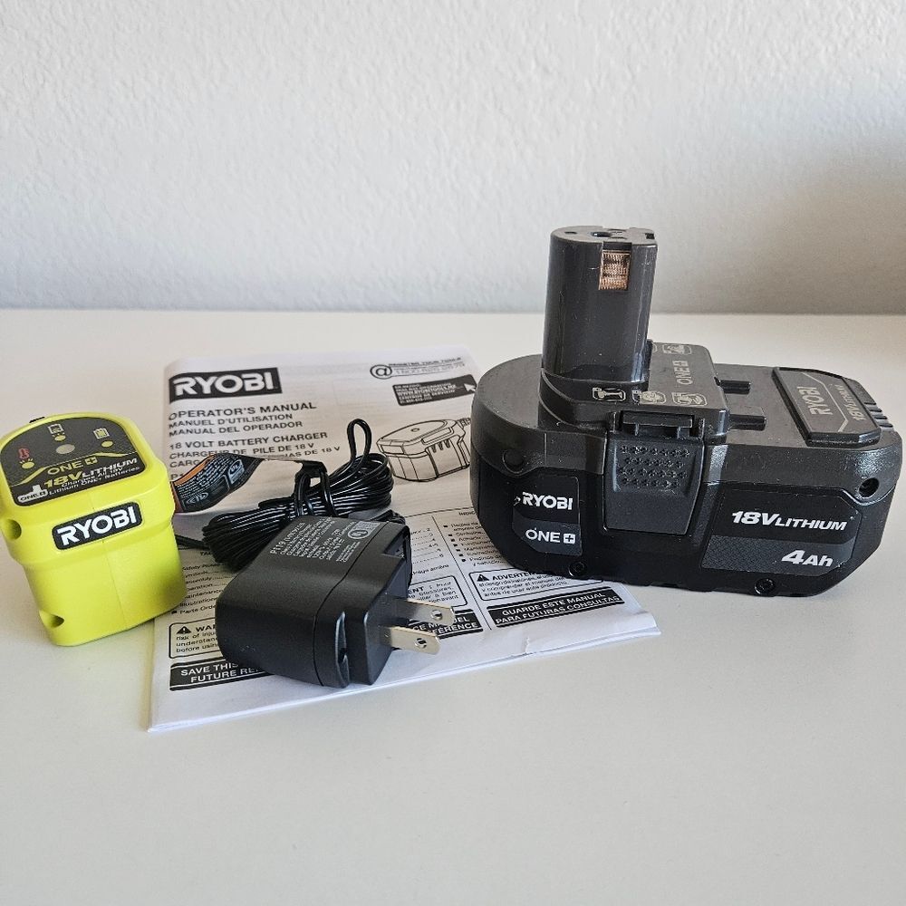 Ryobi | 18V ONE+ 4.0 Ah Lithium-Ion Battery PBP005 & 18 Volt Charger P119 Manual